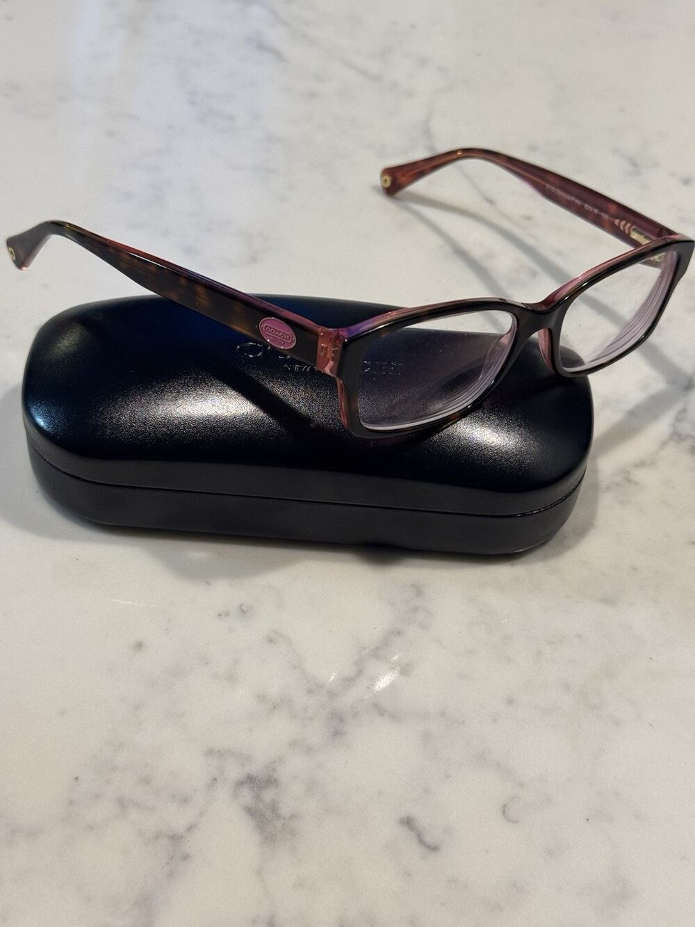COACH HC6040 Brooklyn 5115 Tortoise/Pink Eyeglasses Frames And Case